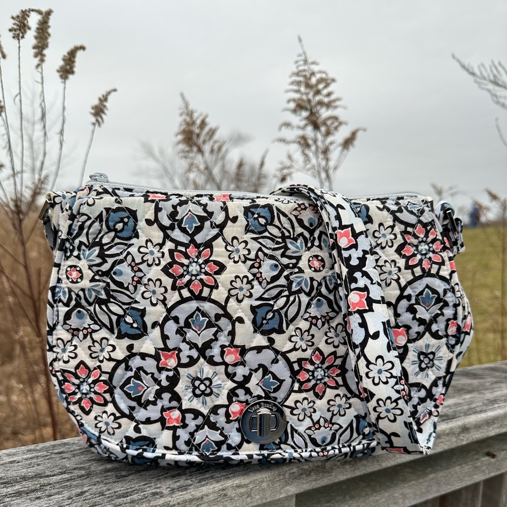 Vera Bradley “Lisbon Medallion” Saddle Crossbody Bag